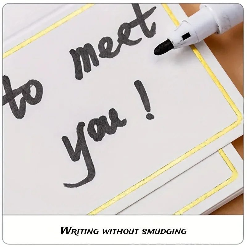 50 Sheets Per Pack Hot Stamping Right Angle Frame Greeting Card Table Card High-End White Wedding Banquet Guest Name Seat Card