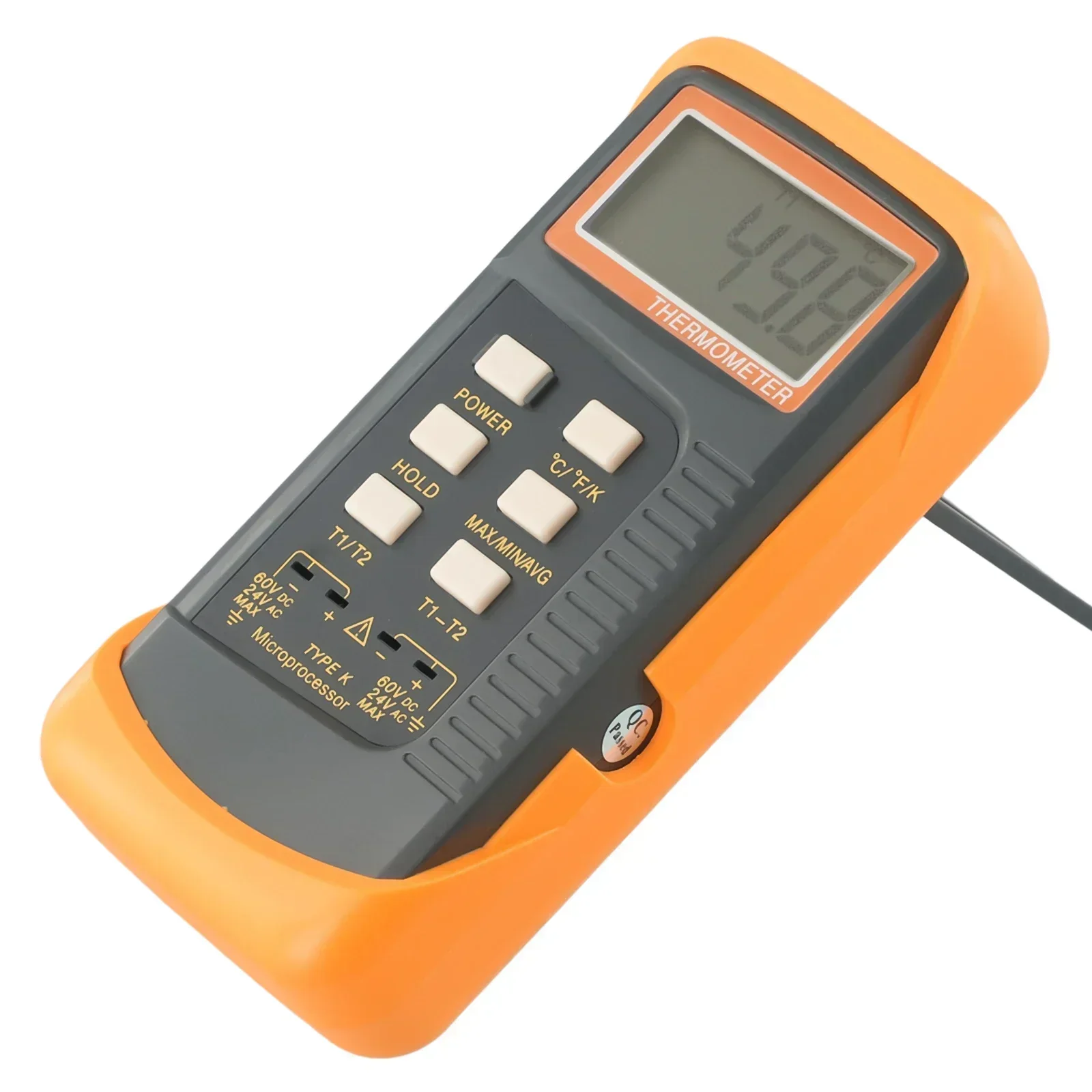 Termometro digitale 6802 II con sensore termocoppia tipo K/filo digitale a doppio canale con ampio schermo LCD Accessori per la casa