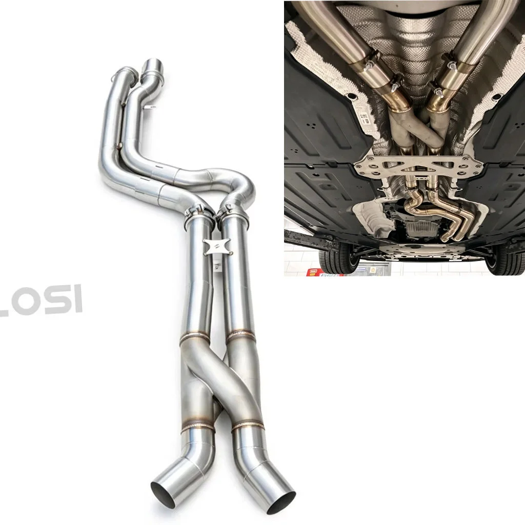Fast Shipping High Performance Car Z Pipe Exhaust Parts Fit for BMW G87 M2/G80 M3/G82 M4 S58 3.0T Equal Length MidPipe Exhaust