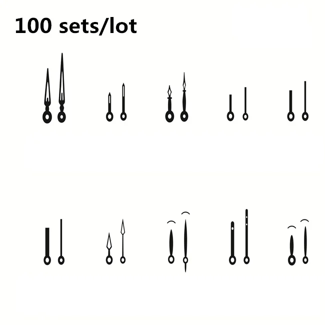 

100 компл./лот, новый будильник "сделай сам", игольчатые часы, запасные части, минутная/Часовая металлическая указка для украшения механизма б...