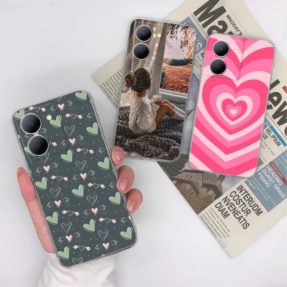 For Vivo Y35 Y36 Y37 4G 5G Cases Rainbow Giraffe Clear Silicone Shockproof Fashion Simplicity For Vivo Y 35 Y 36 Y37 Shell Funda