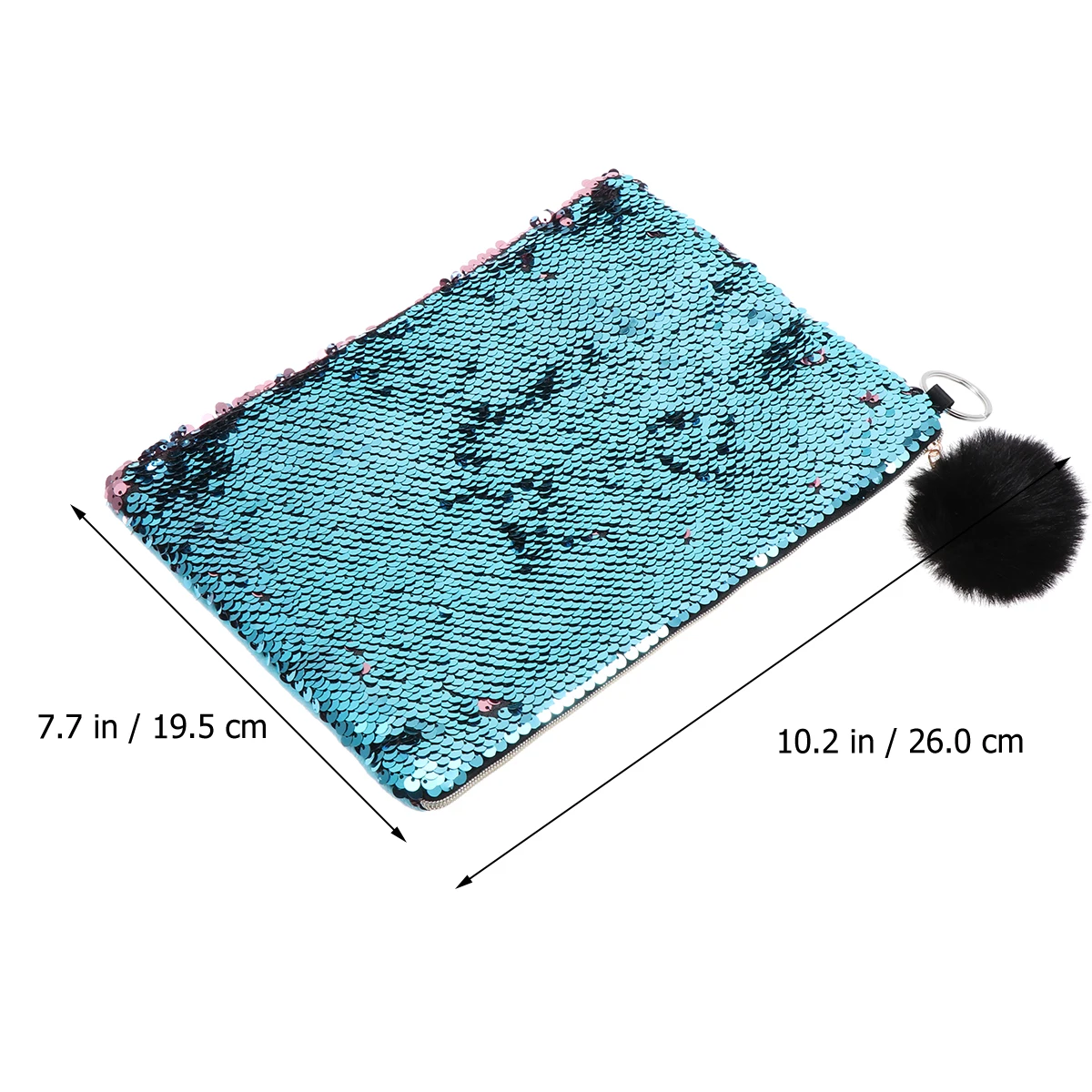 

Sequin Bag High Quality Polyester Smooth Appearance Soft Handle Coin Purse Pencil Bag Bags Women Travel Storage