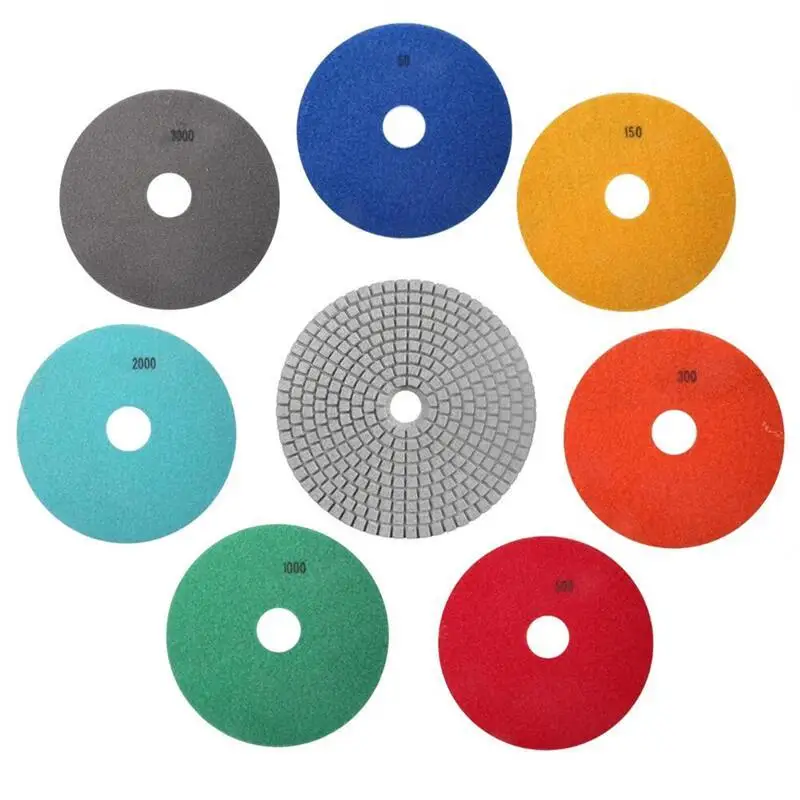 8 inch 200mm Wet Granite Diamond Polishing Pads For Concrete Sander Marble Countertop Floor Glass Quartz Polish Sanding Disc 1PC