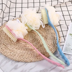 Long-handled Scrubbing Artifact Brush Bath Scrubbing Towel Household Bathroom Supplies Soft Hair Bathing Back Scrubbing Brush