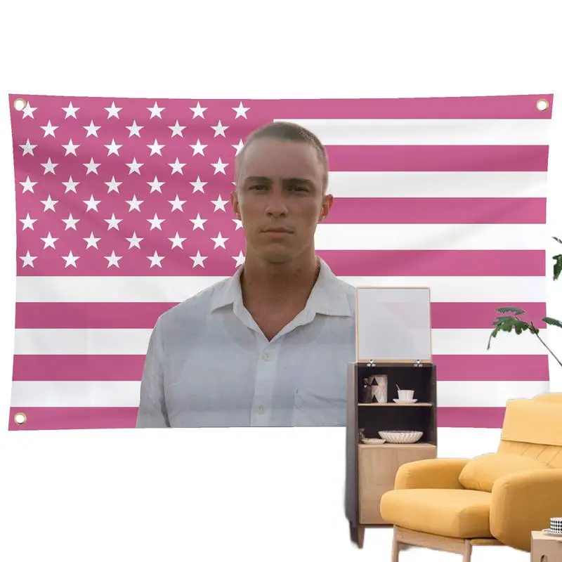 Drew Starkey Flags Pink USA America Tapestry Drew American Flag Starkey Tapestry Polyester Fabric Decoration For Homes Banners