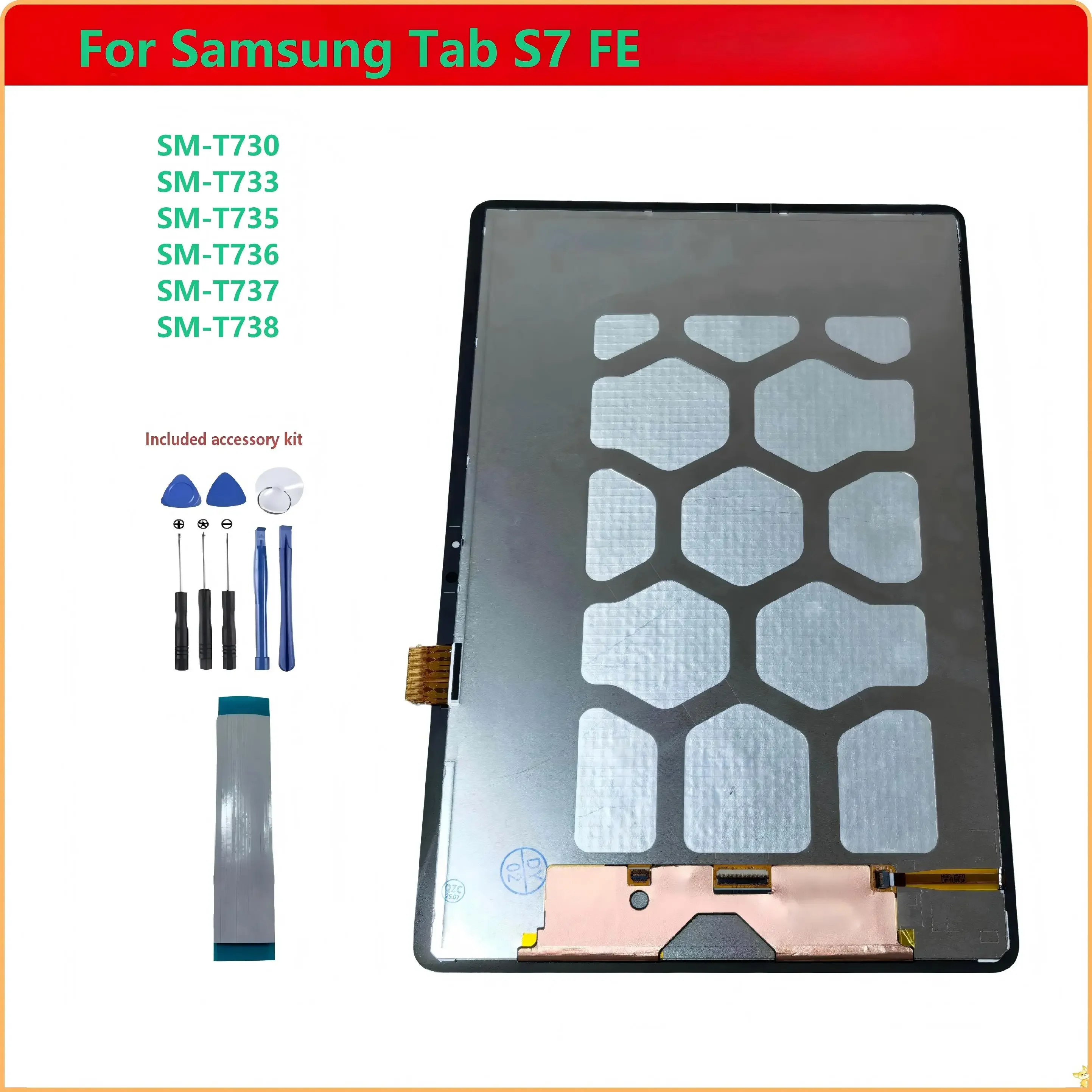 

New 12.4 inch For Samsung Tab S7 FE SM-T730 SM-T733 SM-T735 SM-T736 SM-T737 SM-T738 LCD Display Touch Screen Digitizer