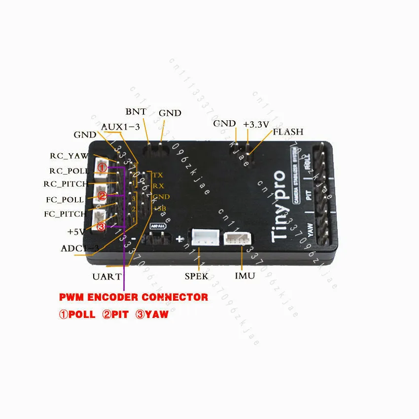 TinyPro PTZ Controller Alexmos BGC32 Bit Russian Version PTZ Stabilizer Encoder Brushless Motor