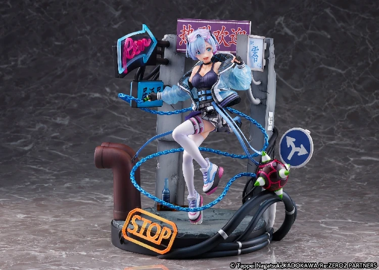 SSF Re:from the beginning of the different world of life Iced Rem Neon city Anime Figure Model Toy Original Genuine