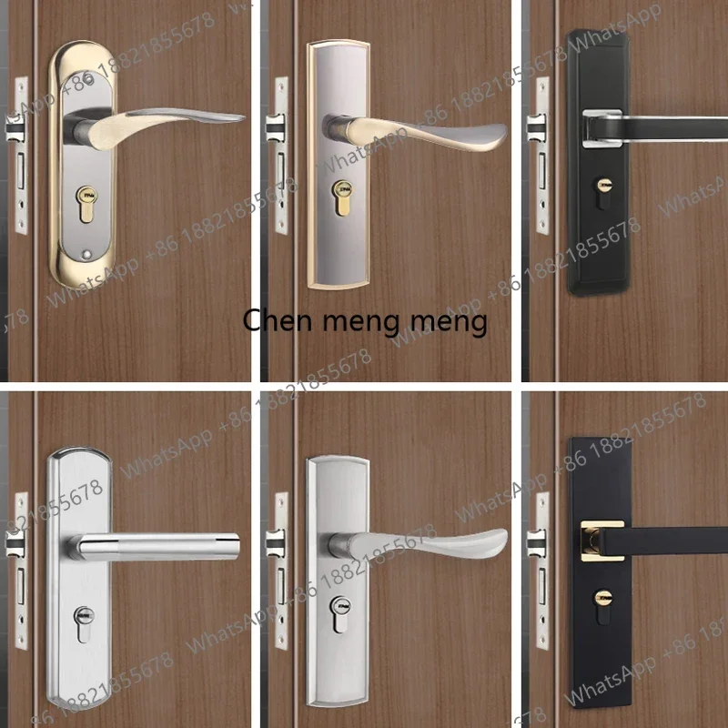 Bedroom Wooden Door Lock Set House Anti-theft Interior Bedroom Furniture Anti-theft Lock for Family with Key