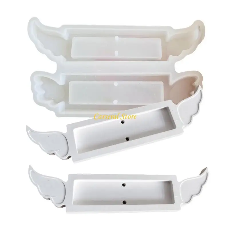 

M4YF Angel Wing Wing Шоколадная кронштейна Силиконовая плесень подарочная коробка для подарочной коробки для сброса плесени