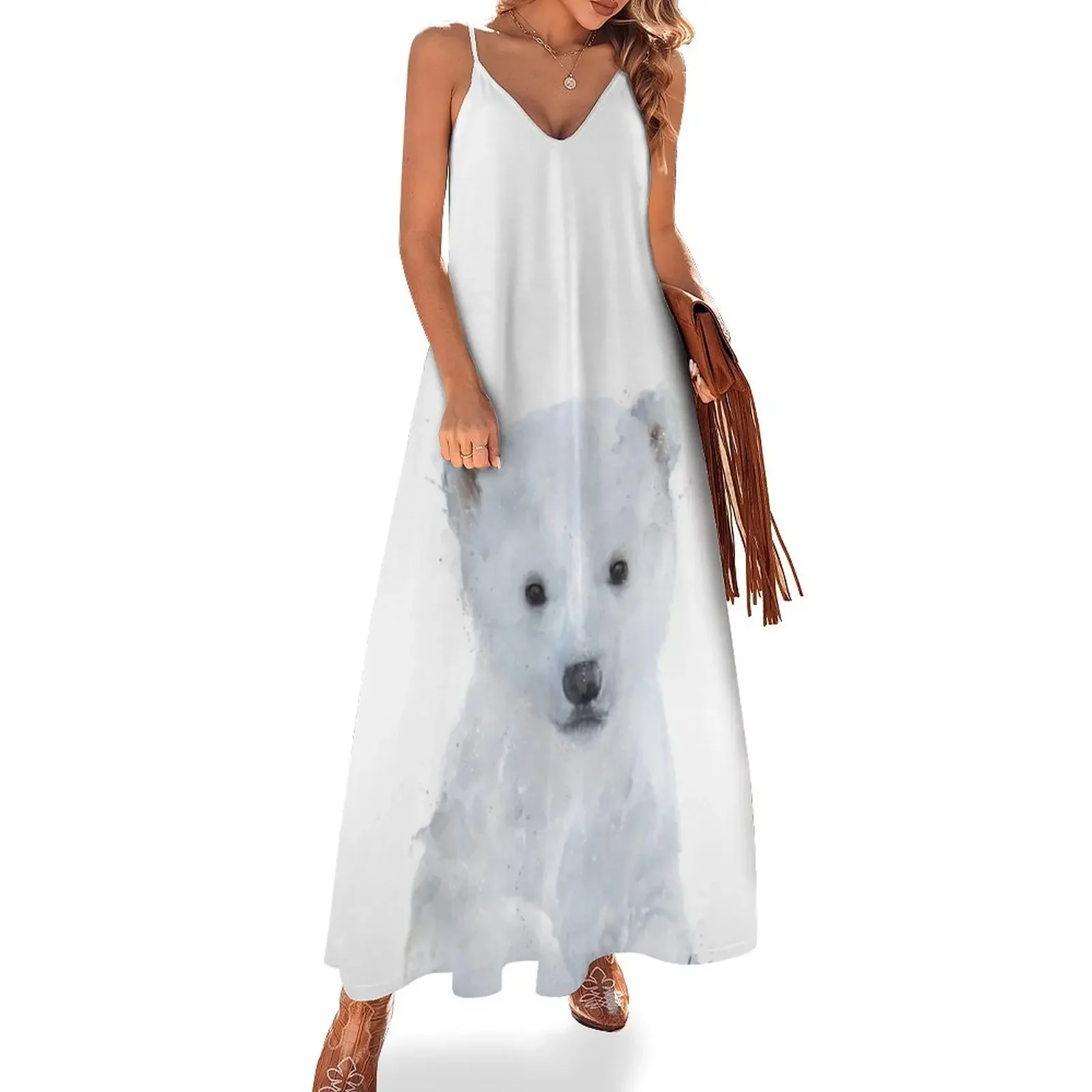 Little Polar Bear Sleeveless Dress long dresses for women elegant women's dresses for wedding Long dress