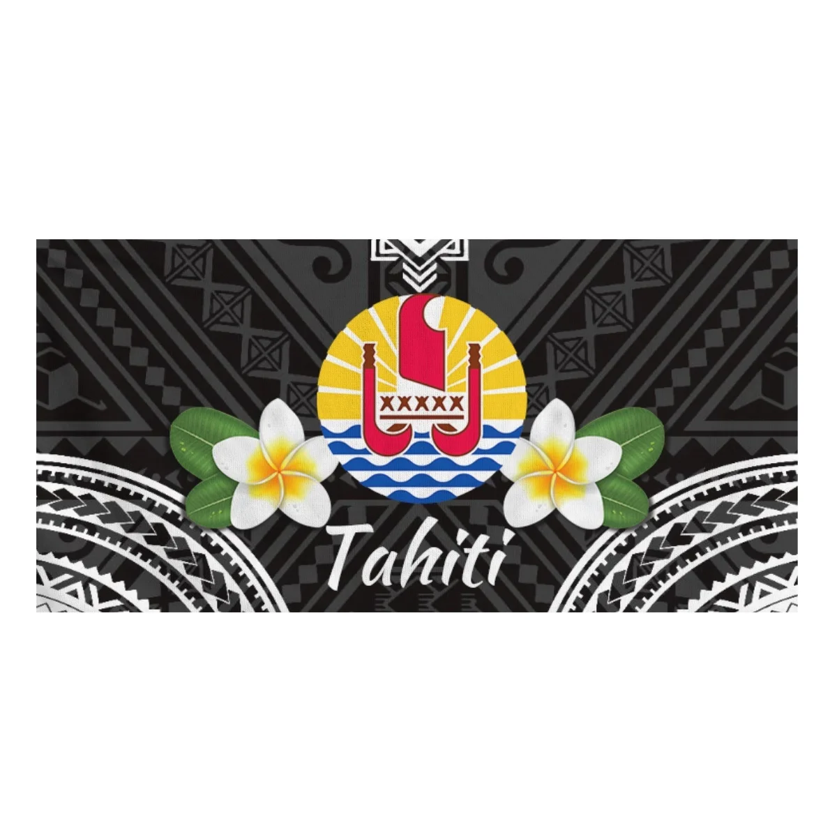 Tahiti Polynesian Plumeria Design Bath Towel Fashion Beach Towel Face Hair Quick Dry Towel Soft Washcloth Pool Towels