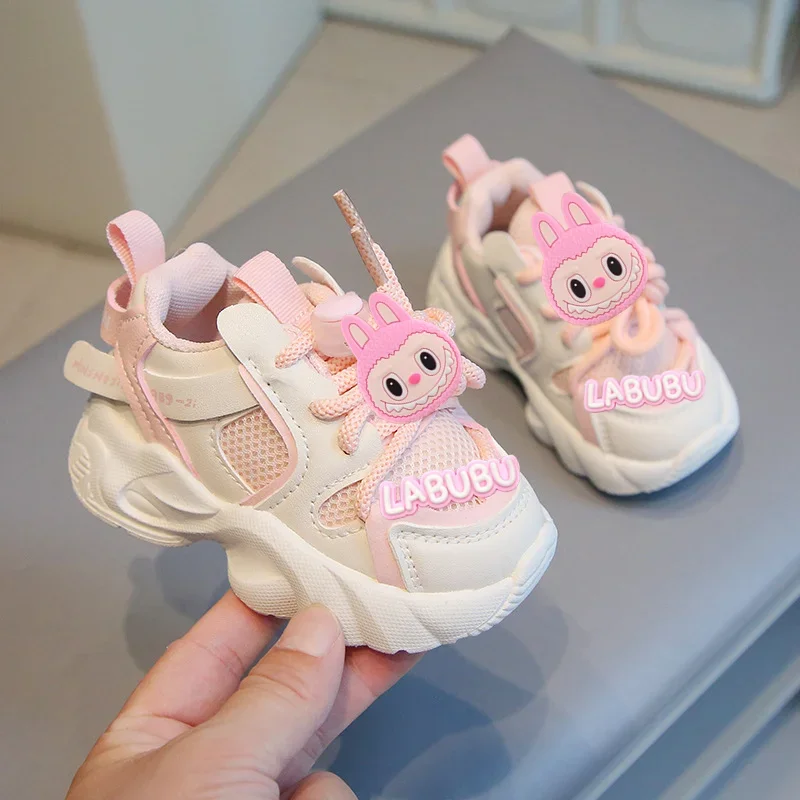 MINISO Spring and Autumn New Boys and Girls Casual Shoes labubu Baby Toddler Shoes Girls Sports Shoes  Children Running Sneakers