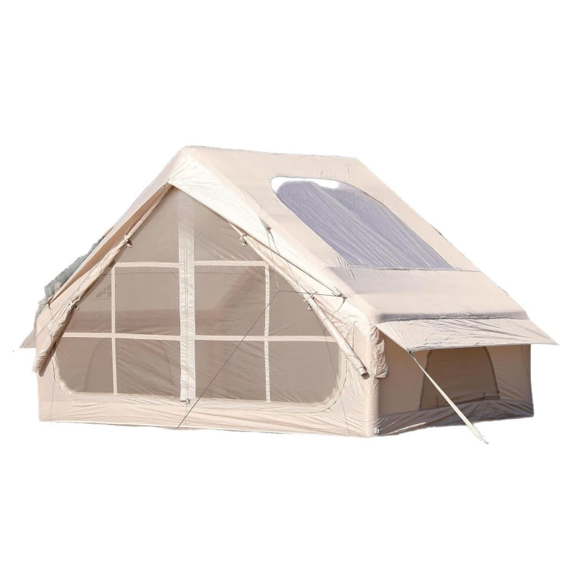 

Double Oxford cloth inflatable tent Double rainproof thickened outdoor camping tent Travel manual inflatable tent