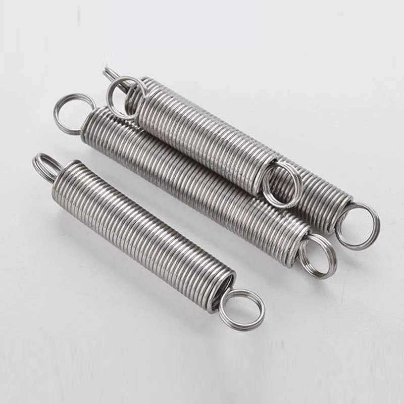 Diâmetro do fio 0.3/0.4/0.5mm tensão da mola de retorno de tensão micro primavera 304 pequena mola de tensão da mola de tensão 10pcs