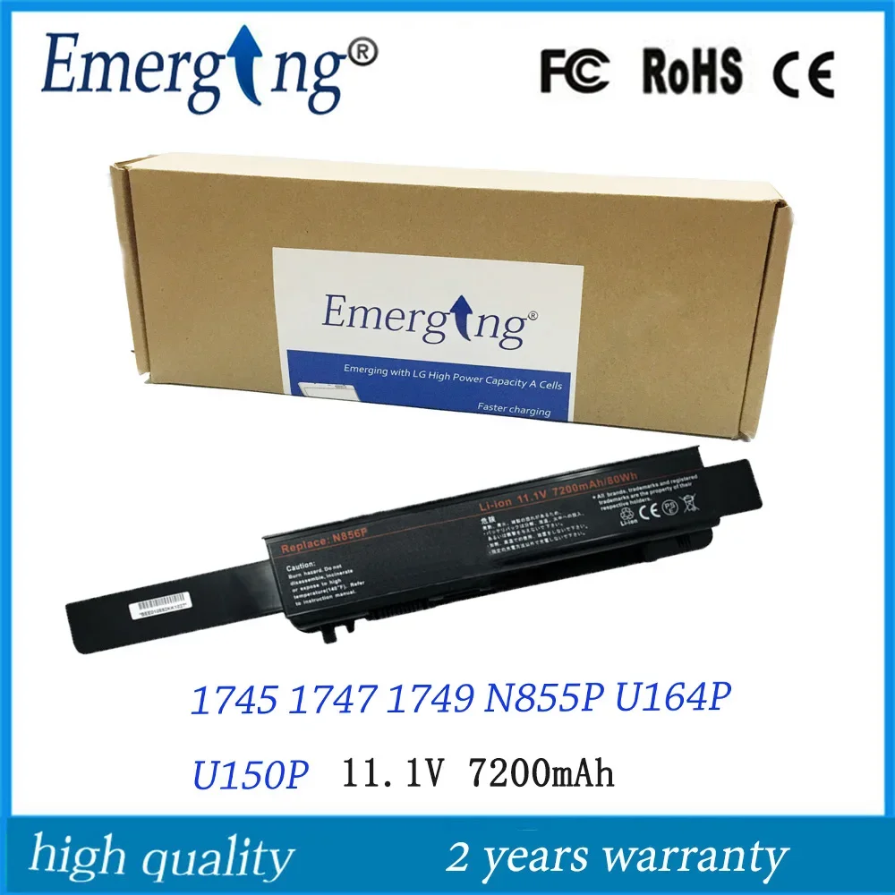 9cells 11.1V New Laptop Battery for Dell Studio 17 1745 1747 1749 N855P KM973 U164P 0W077P U150P