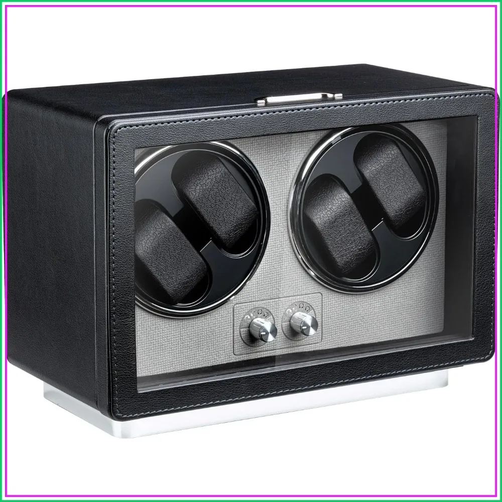 

4-Slot Automatic Watch Winder with Silent Japanese Motor & LED Light