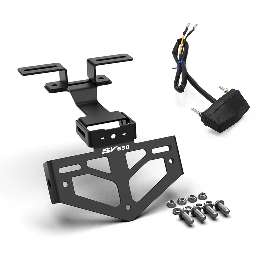 For SUZUKI SV650 SV650X SV1000 SV1000S TL1000 TL1000R TL1000S Rear License Plate Mount Holder Frame LED Light Lamp Accessories