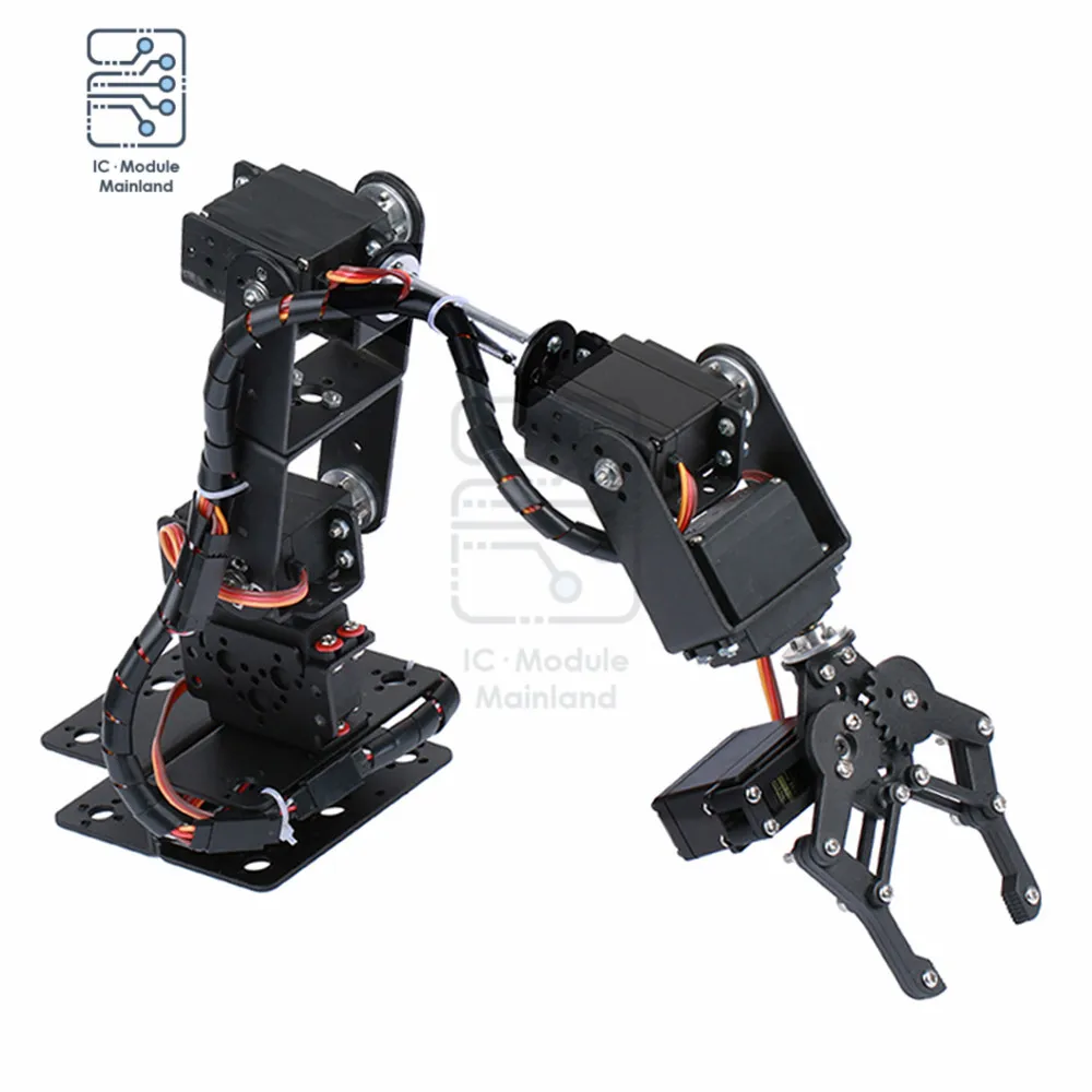 6 DOF Robotic Arm Multi-Degree of Freedom Robot Servo Gripper for Creative Education Kit