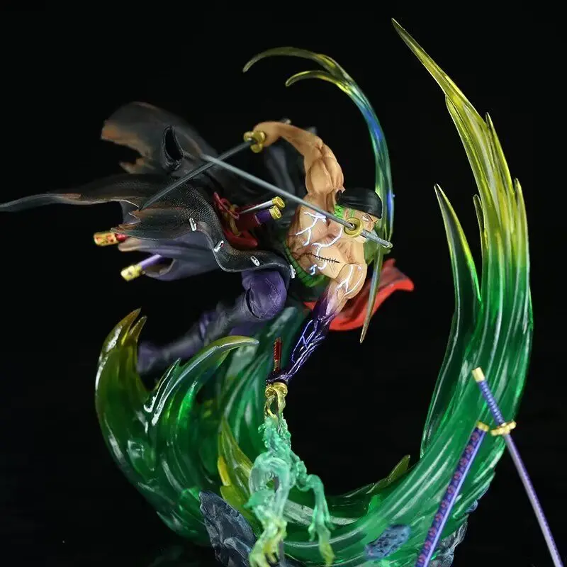 NEW 24CM One piece Jackson Onigashima Zoro single-player luminescent fluorescent anime figure ornament model