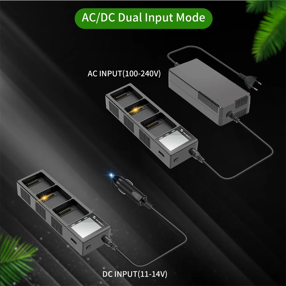 Multi-Function Storage Charger for DJI Mavic 3/Mavic 3 PRO Digital Display LCD Screen Battery Charging Hub Powerbank Accessories