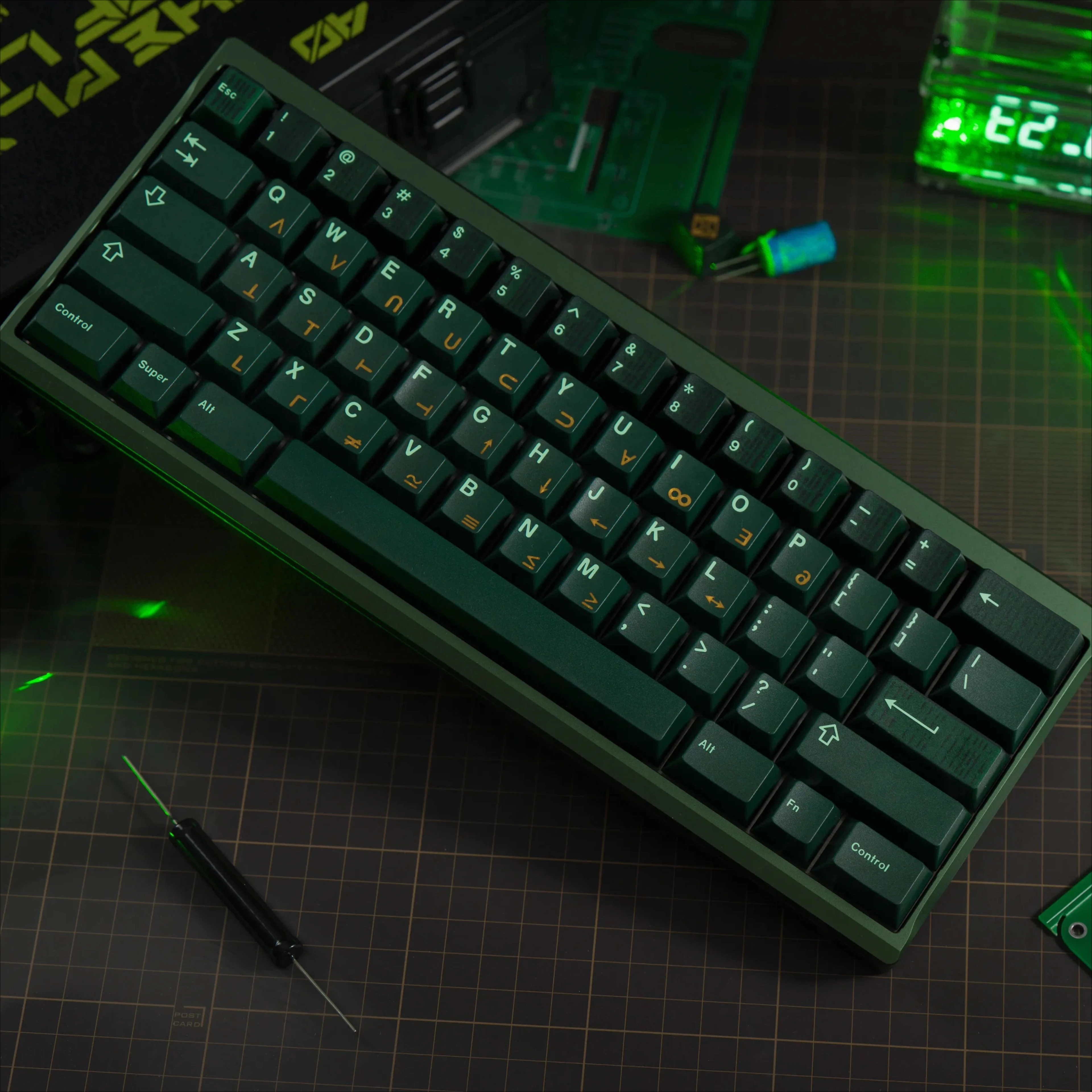 

Key Kobo OHM Green Theme Keycaps Set Customized Gaming Keyboard Cherry Profile ABS Keycaps KKB Mechanical Keyboard Accessories