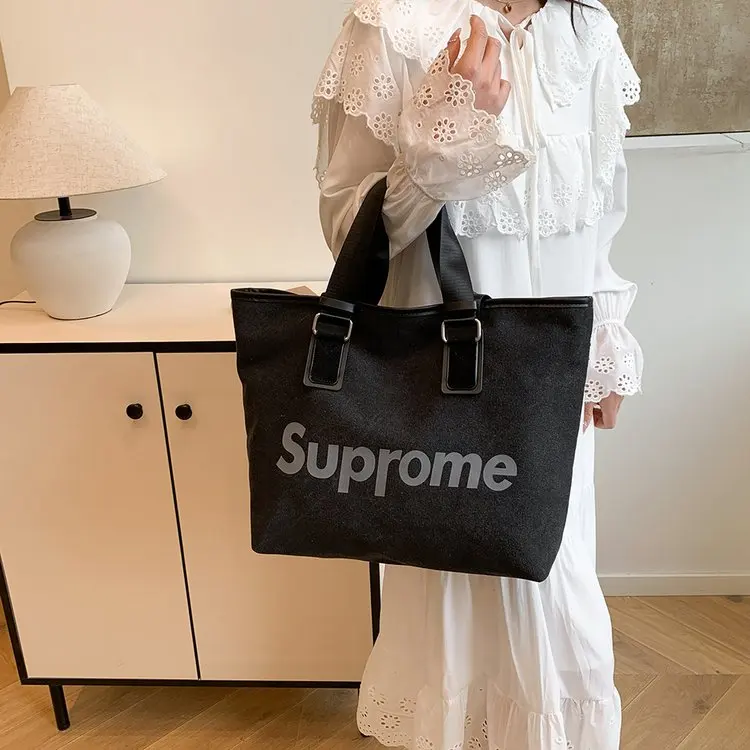 

Retro Canvas Tote Bag Women 2025 Fashion Commuter Shoulder Bag Lightweight Large Capacity Book Bag Hasp Closure for Student‌