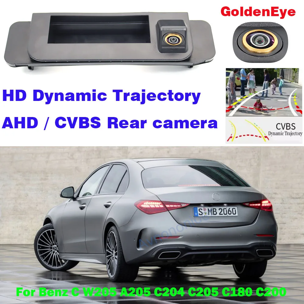 GoldenEye High-Definition-Rückfahrkamera mit dynamischer Trajektorie für Mercedes Benz C W205 A205 C204 C205 C180 C200 C63 2015~2021