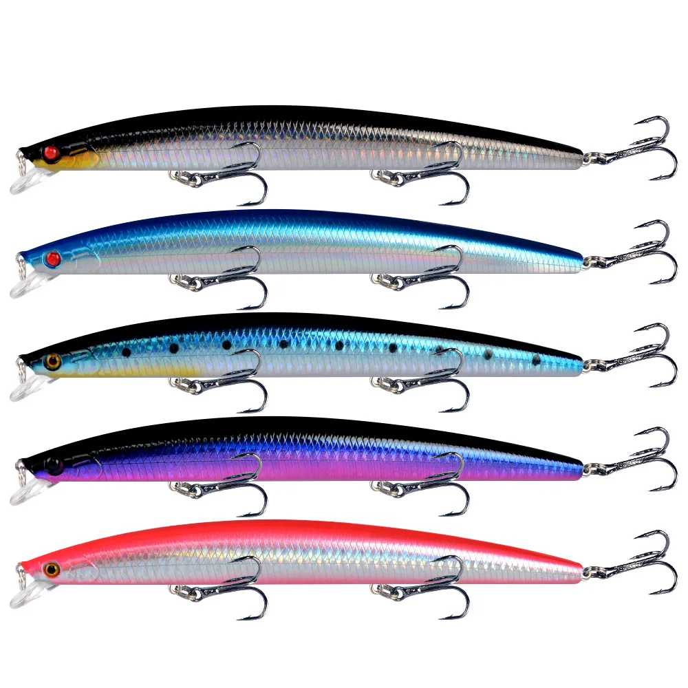 

18cm 24g Floating Big Minnow Lure Long Casting 3D Eyes Rattling Balls 2# Treble Hooks Hard Baits For Bass Freshwater Saltwater