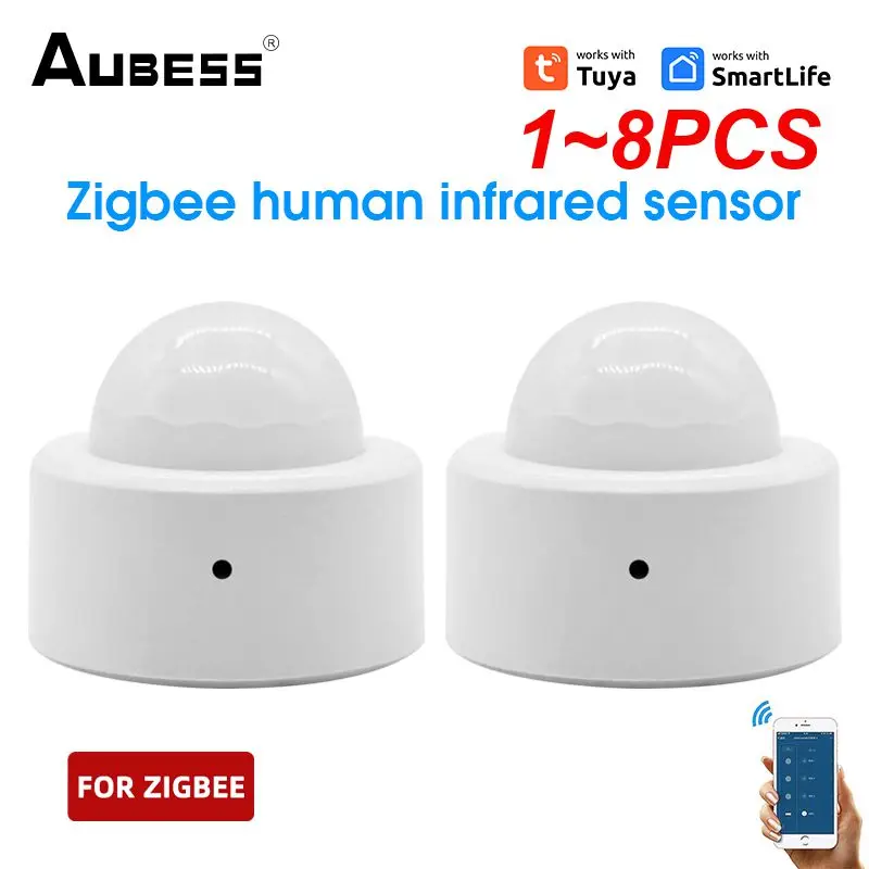 1~8PCS Tuya Presence Sensor Human Body Sensor Body Movement Mini PIR Motion Sensor Smart Home Automation