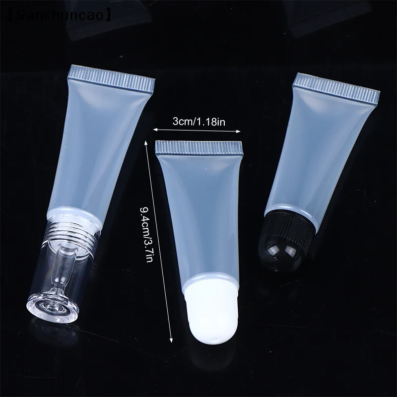 soiSan nai10g Lipgloss Tube Helder Zacht Lege Lippenbalsemcontainers Pompflessen Hervulbare Mini Knijp Cosmetische Tubes Crème Lotion