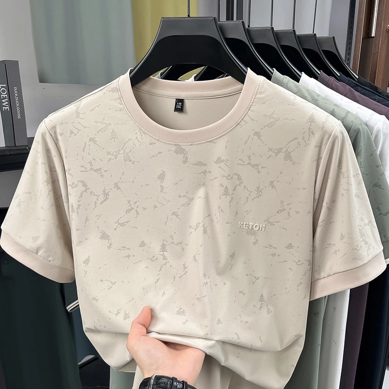 Summer Men's Fashion Casual Couple Stylish Multi-color Dyeing Men's and Women's Short-Sleeved T-Shirt