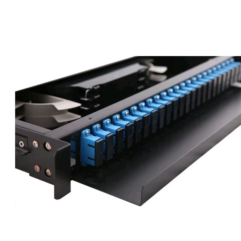 19 INCH ODF SLIDING SC/UPC/APC 12 PORT LC 24 CORES FIBER OPTIC PATCH PANEL ODF FTTH SC/FC/ST/LC RACK MOUNT TERMINATION BOX