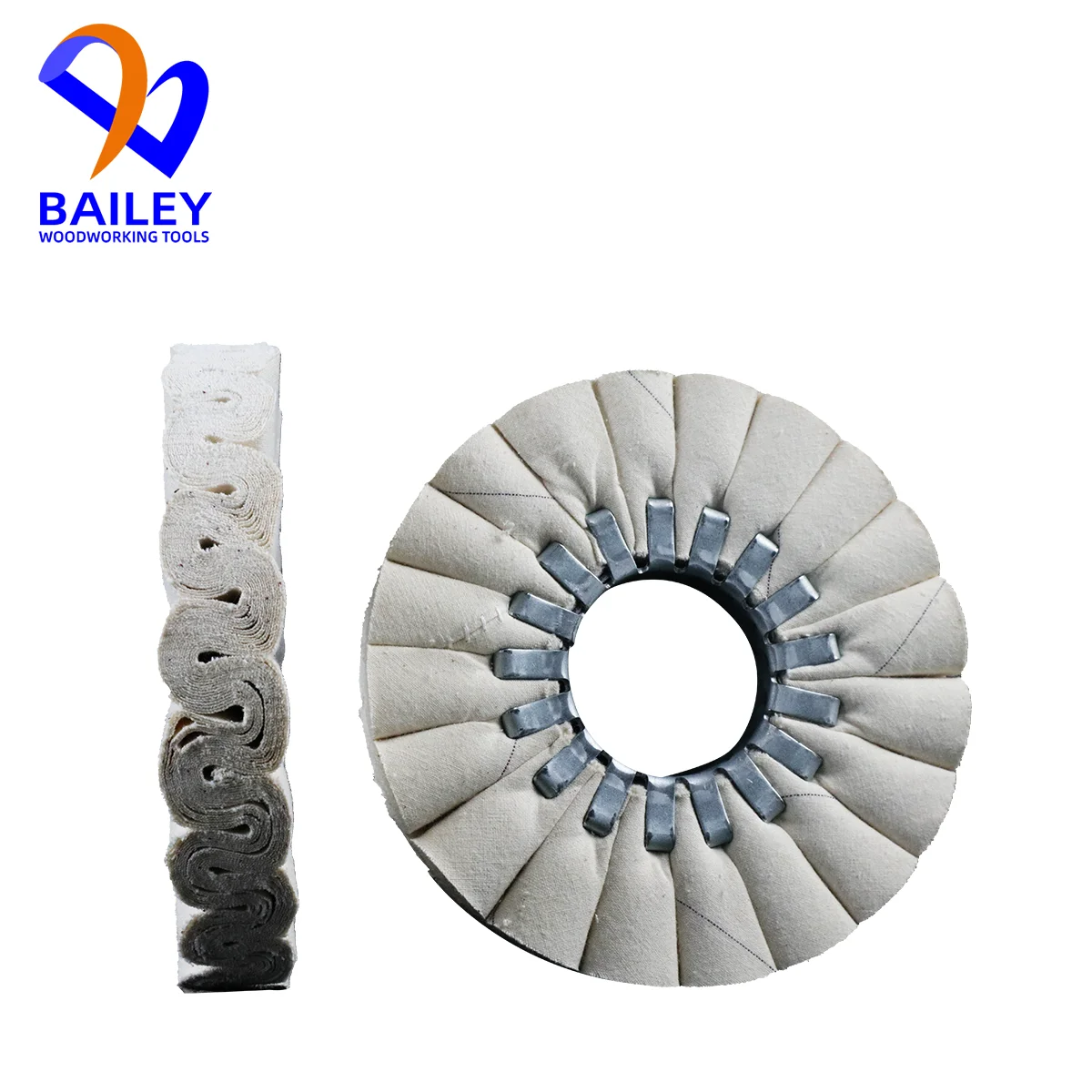 BAILEY 5PCS 150x50x20mm Buffing Wheel With Iron Polishing Wheel for KDT HOMAG Edge Banding Machine Woodworking Machinery