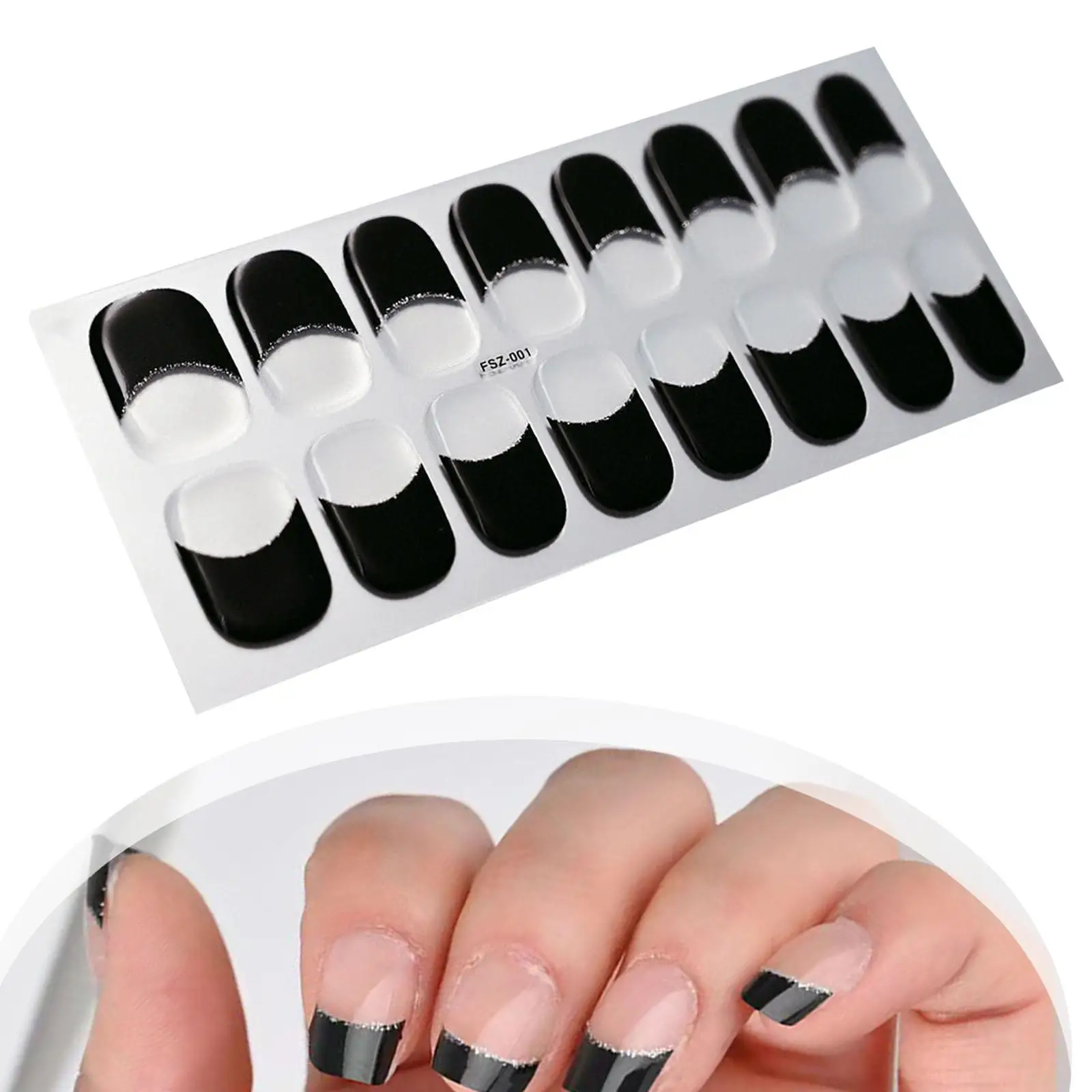 5 bandes pour ongles en Gel semi-durci, autocollants complets en feuille pour ongles, bandes de vernis à ongles brillantes et plus lumineuses pour Salon