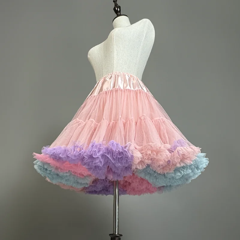 Women\'s Petticoat Flexible Crinoline Under The Super Puffy Cancan for Girl Dress