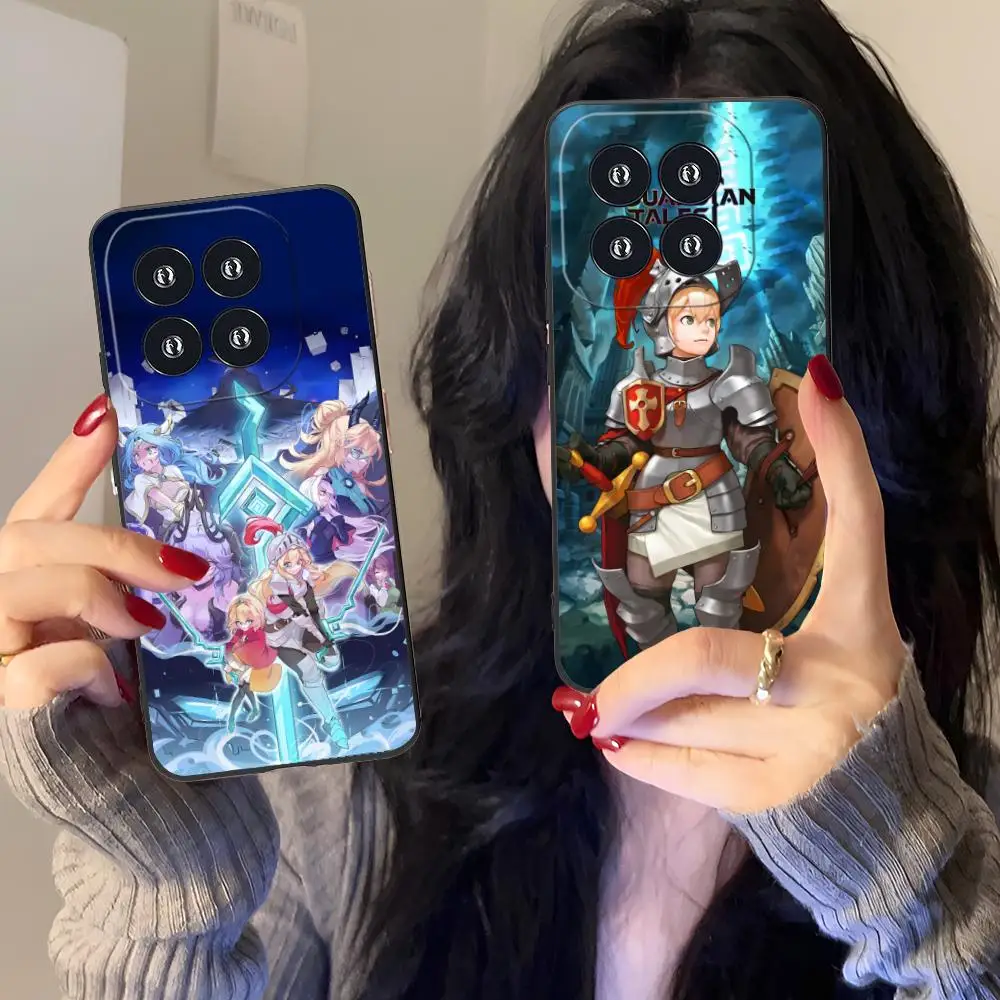 

Чехол для мобильного телефона Guardian Tales для Xiaomi 15 14 13 12 11 10 9 T Ultra Lite Pro S SE X 5G, черный роскошный чехол для мобильных телефонов