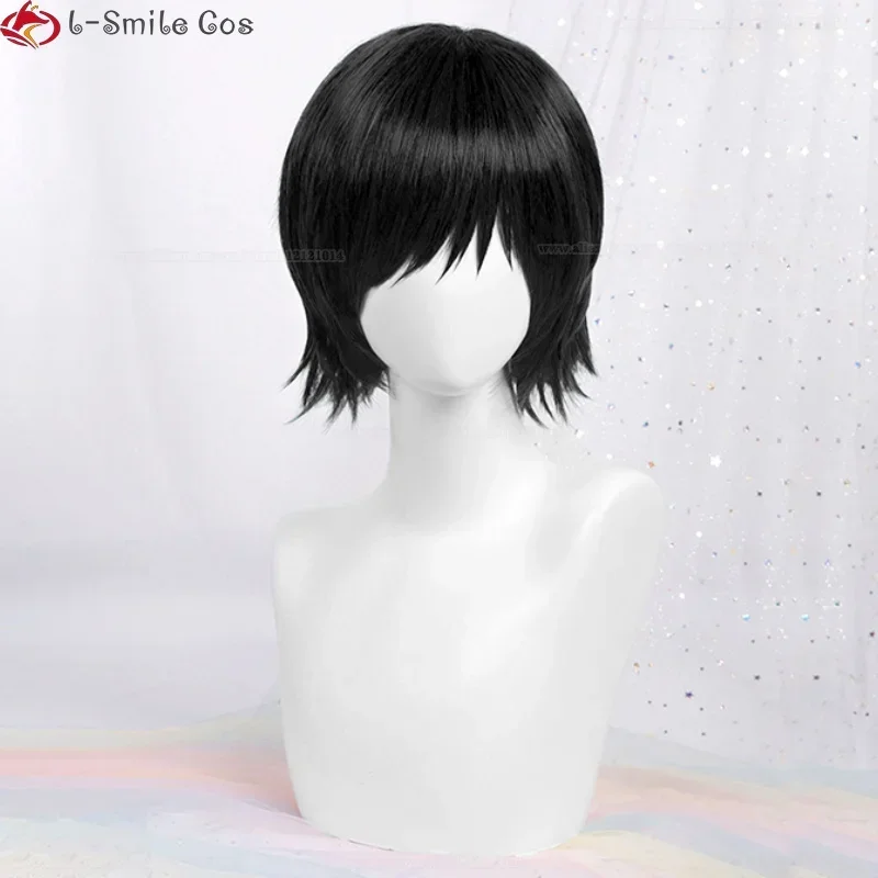 High Quality Himeno Cosplay Wig Anime Chainsaw Man Himeno Short Black Wig And Eye Mask Heat Resistant Hair Party Wigs + Wig Cap