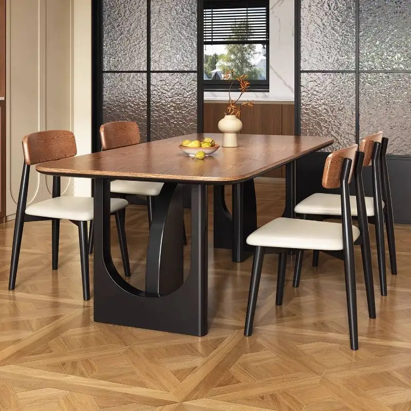 

Minimalist Italian Dining Table Brown Designer Restaurant Luxury Dining Table Black Nordic Tavolino Da Salotto Furniture Home