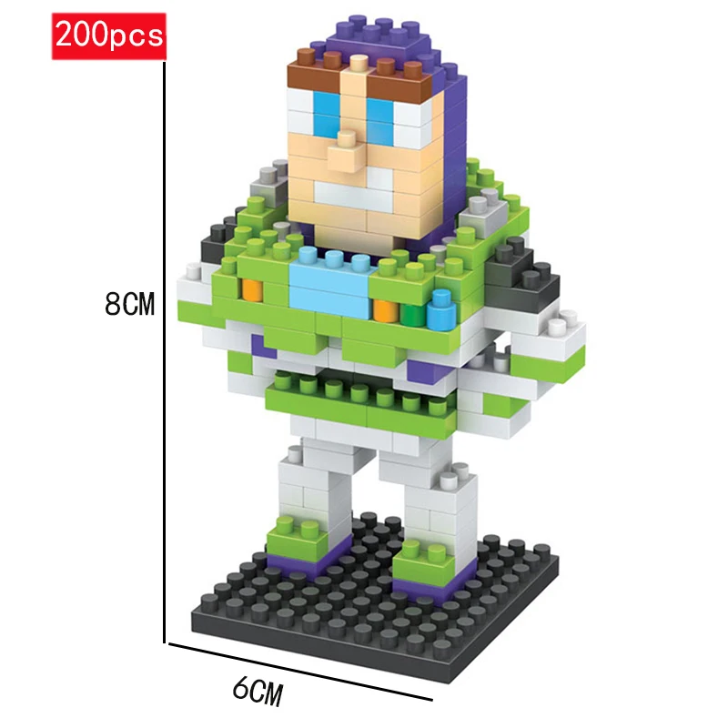 Kawaii Disney Toy Story Building Block Sheriff Woody Buzz Lightyear Jessie Dolly Buttercup Bricks Figures Model Toys Kids Gift