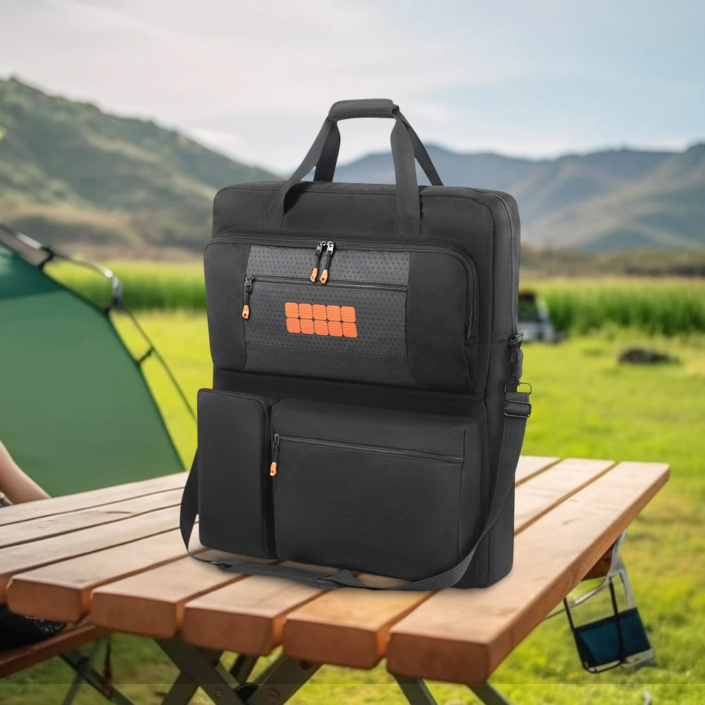 

Solar Panel Carrying Case For Jackery SolarSaga 100W 200W With Shoulder Strap Padded Multi-Pocket Solar Board Protective Handbag