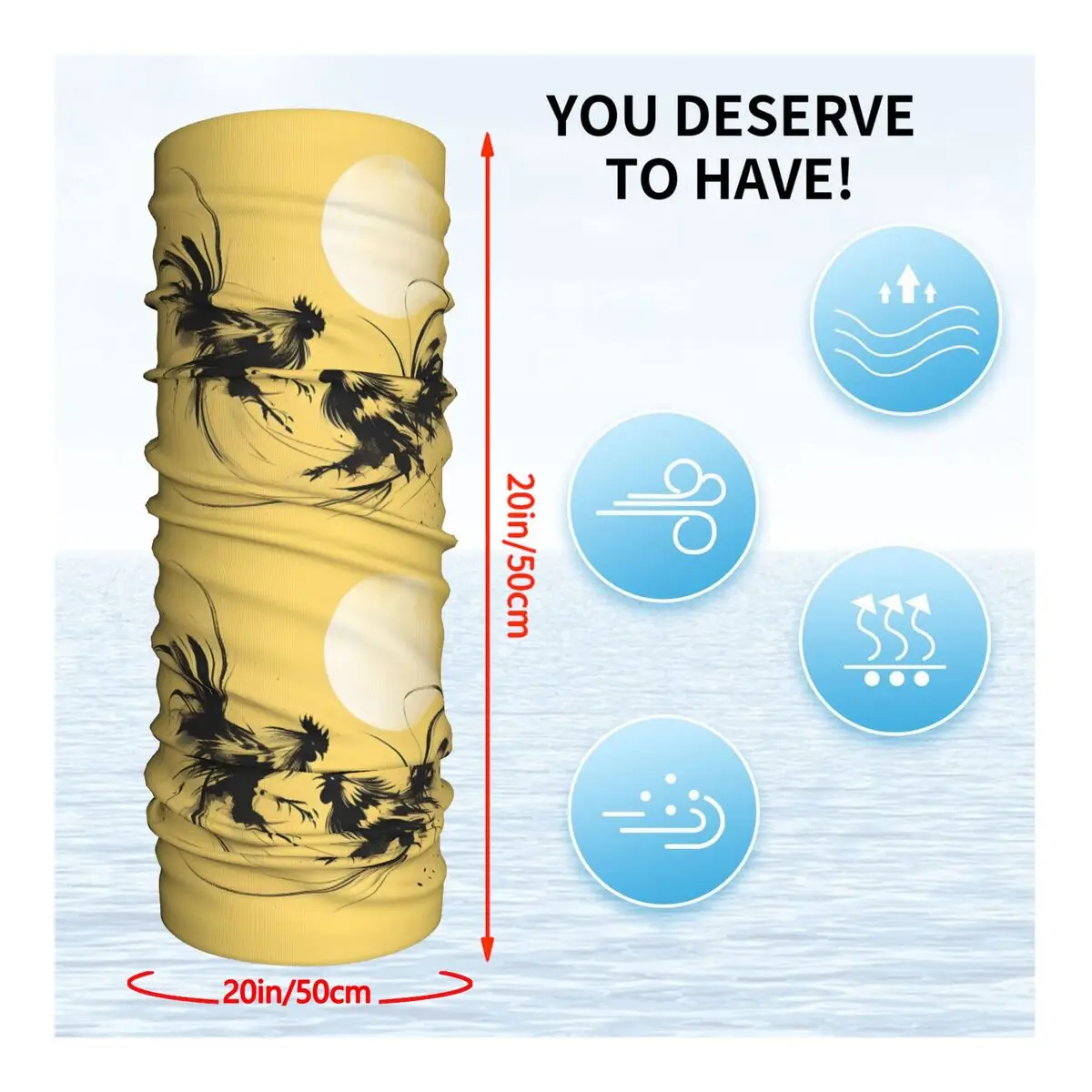 De Vechters Sticker Sjaal Halsdoek Hals Mondmasker Polyester