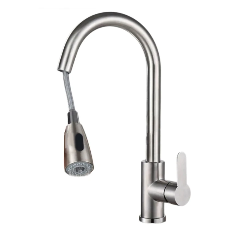 Stylish Kitchen Tap with Pull Out Feature Water Saving Faucet for Convenience