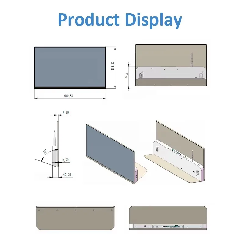 لافتات تابلت ممتازة على شكل حرف L تعمل بنظام أندرويد RK3566 RK3568 Android 13 NFC RJ45 مع حامل للقائمة الرقمية للمطاعم POS Dis