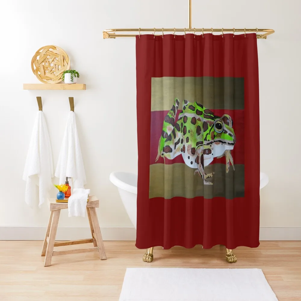 

Leopard Frog Shower Curtain Washable Waterproof Fabric Shower Luxury Bathroom Bathroom Accessories Curtain