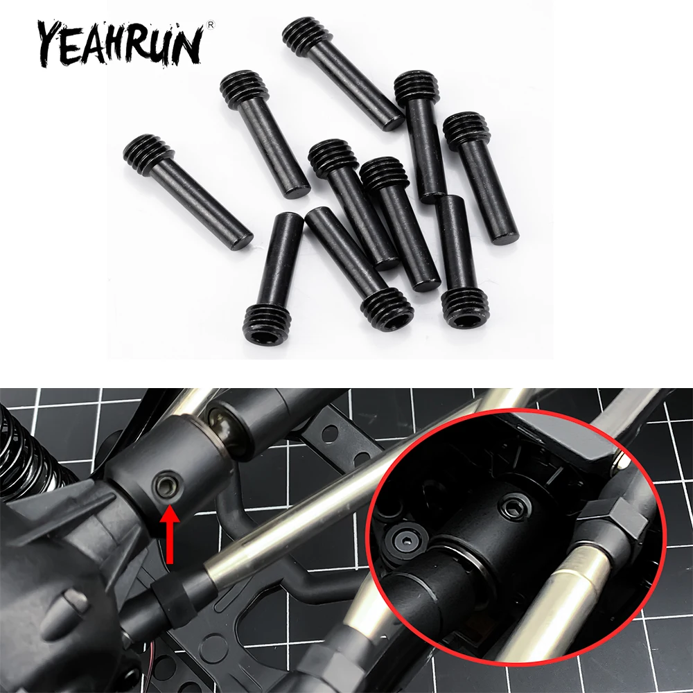 YEAHRUN M6 Drive Shaft Screw Pins M4 CNC Machine Screws for 1/6 Axial SCX6 AXI05000 JLU AXI05001 1/10 Axial SCX10 RC CAR