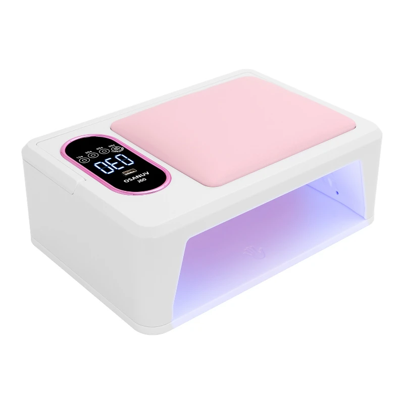 

Nail art wearing nail phototherapy light with hand pillow quick drying polish glue baking light