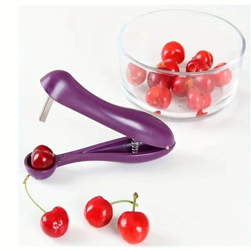 Cherry Fruit Kitchen Pitter Remover Olive Corer Remove Pit Tool Seed Gadge Fruit and Vegetable Cherry Pitter Kitchen Gadgets images - 6