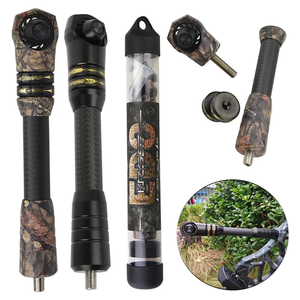 

7 Inch Bow Stabilizer Counterweight Harmonic Damper Archery Shock Absorber Carbon Fiber Rod for Compound Bow Hunting Shooting