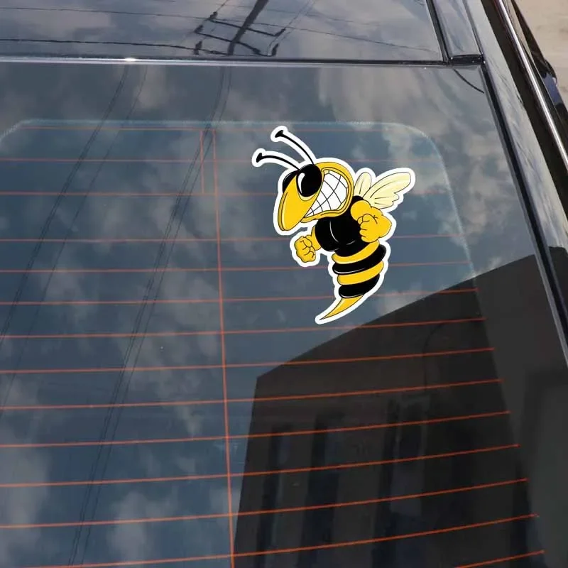 13cm A Ferocious Bee Stickers on Car Products Sunscreen and Waterproof Cover Scratches Accessories Sticker Stylish, Cute, PVC